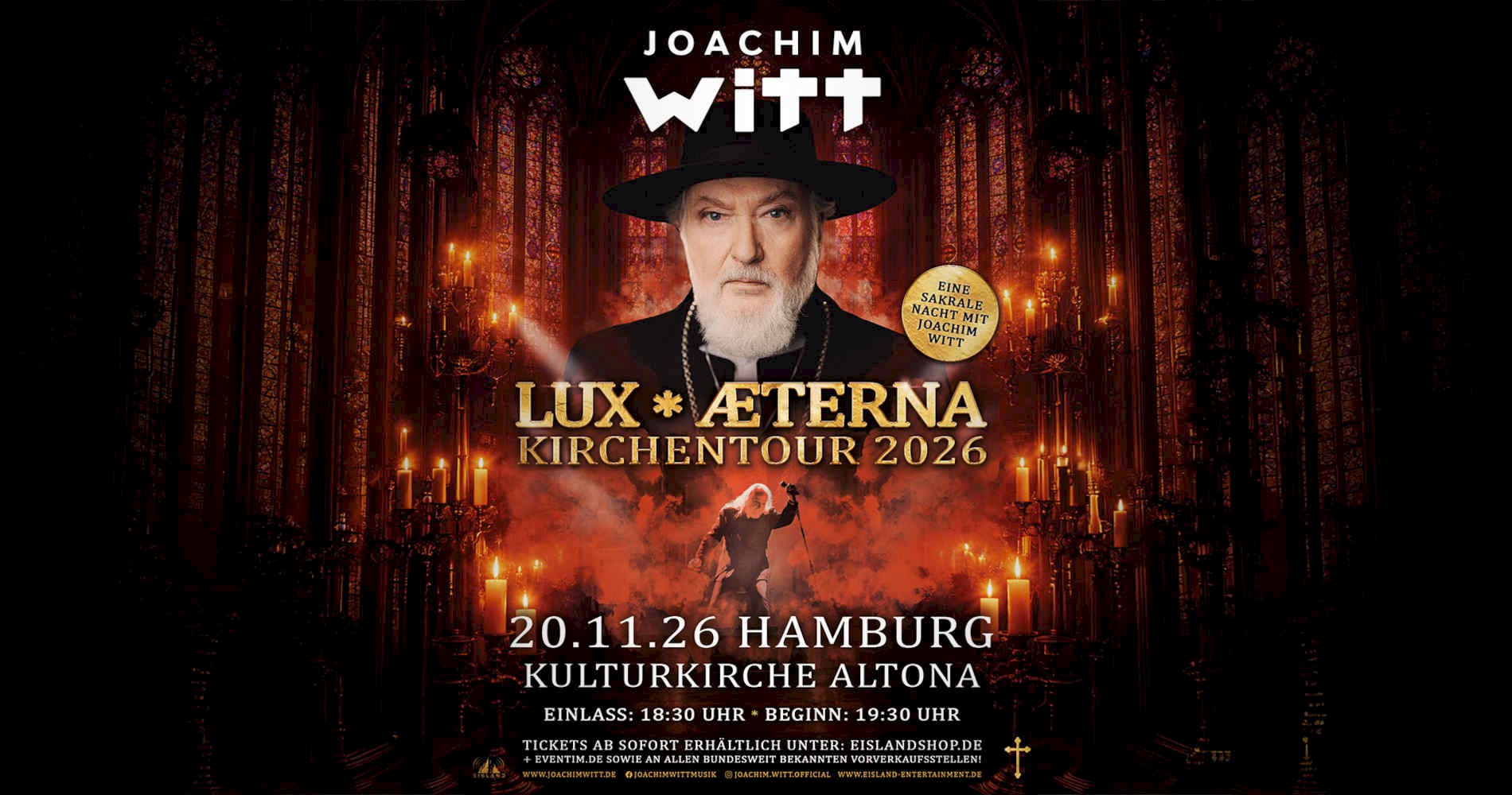 Joachim Witt Lux Aeterna ´26 | Kulturkirche Altona